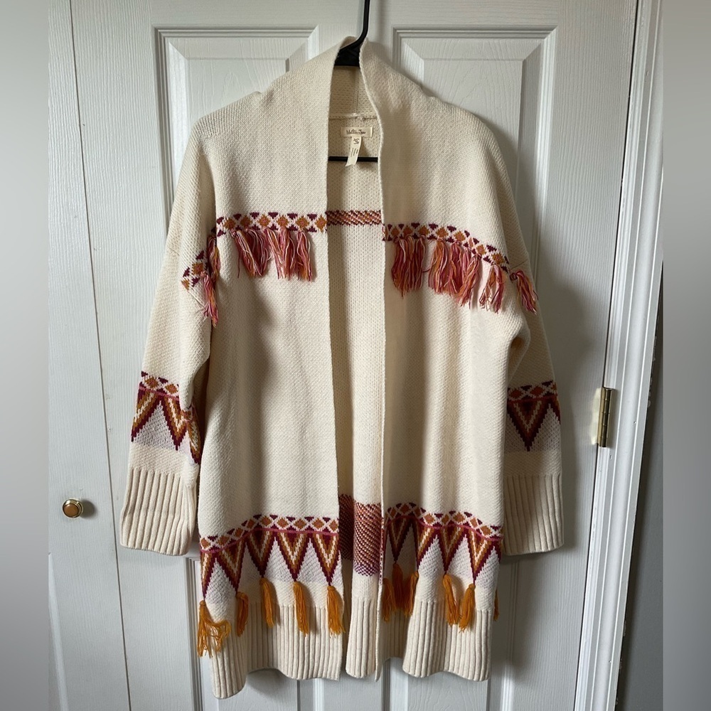 Matilda Jane cardigan. Size M. Fringe decoration